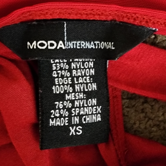 Red Halter Lace Tunic, Women's XS - Picture 5 of 7